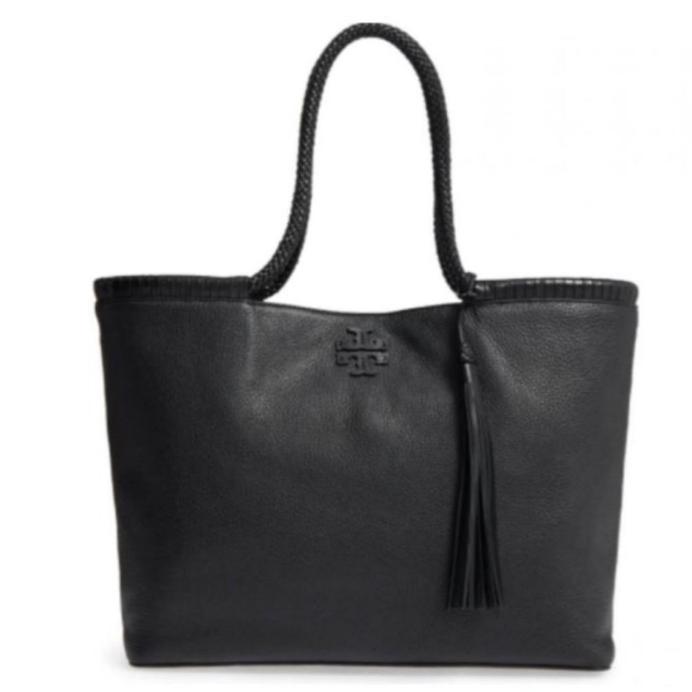 Tory Burch Taylor Braided-Handle Leather Tote